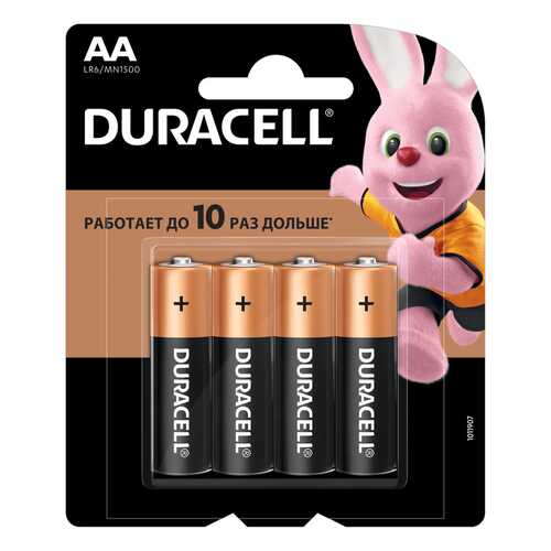 Батарейка Duracell LR6 АА 4 шт в Элекс