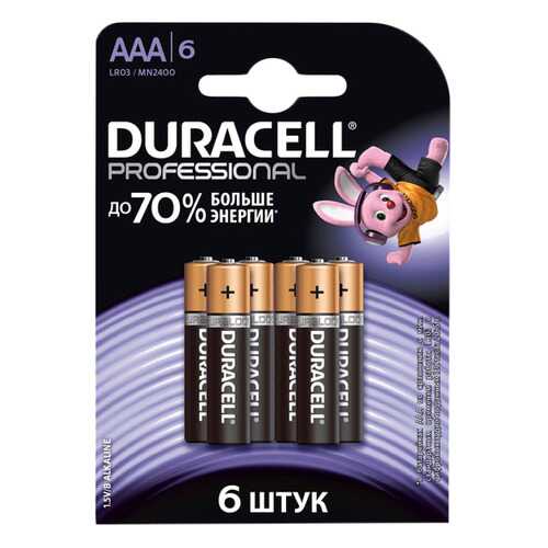 Батарейка Duracell Professional LR03/MN2400 6 шт в Элекс