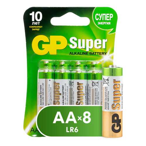 Батарейка GP Batteries Super Alkaline AA (15A) 8 шт в Элекс