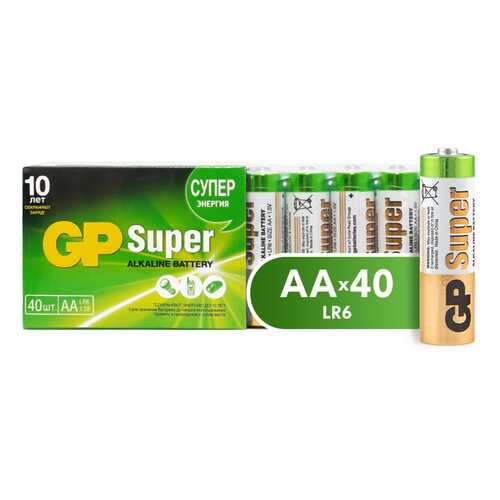 Батарейка GP Super Alkaline АА (15A-2CRVS40) 40 шт в Элекс