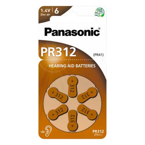 Батарейка Panasonic PR-312/6LB 6 шт в Элекс