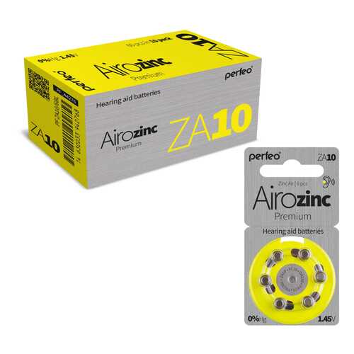 Батарейка Perfeo ZA10/6BL Airozinc Premium 60 шт в Элекс