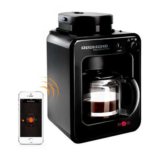 Умная кофеварка со встроенной кофемолкой Redmond SkyCoffee M1505S-E Black в Элекс